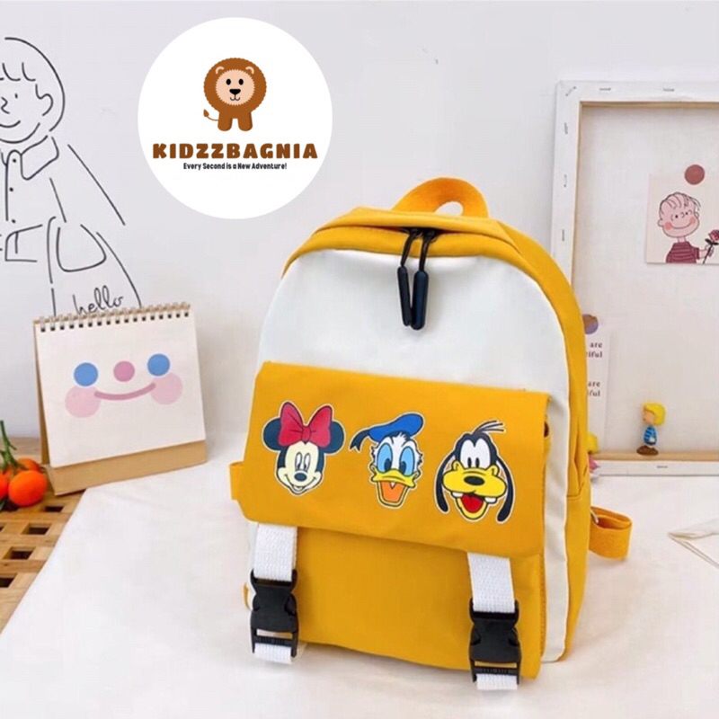 Tas Anak Sekolah Perempuan Karakter Disney Mickey Mouse Goofy Donald Bebek Terbaru