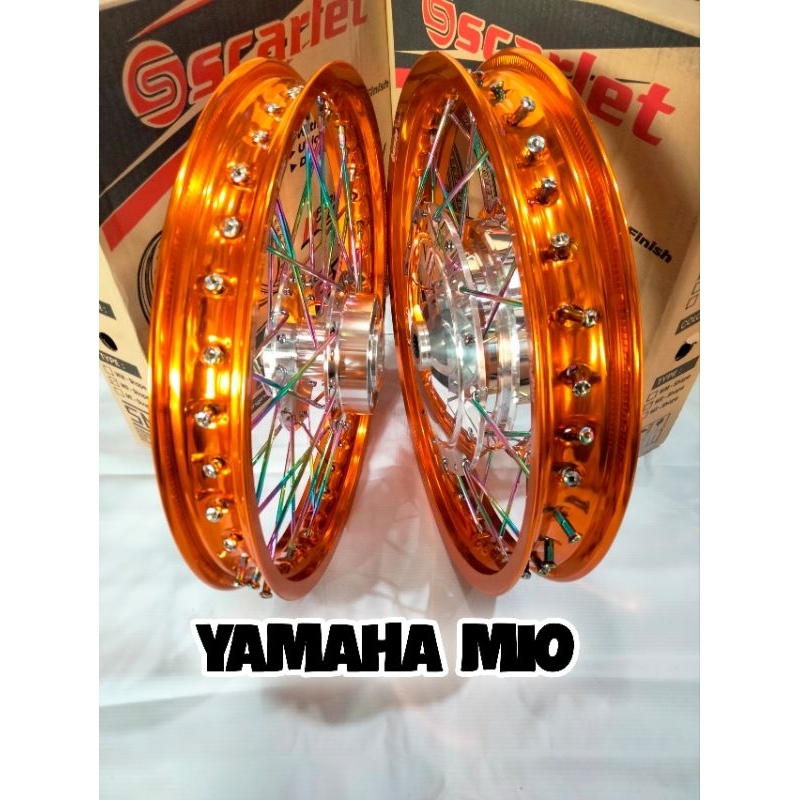 VELG JARI JARI PAKETAN RING 14 (140-160 ) SCARLET BUAT MOTOR MIO M3 X RIDE 125 FINO 125 SOUL GT 125 