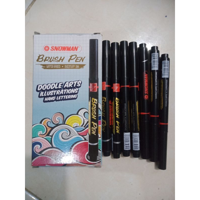 

Brush pen Snowman Hitam