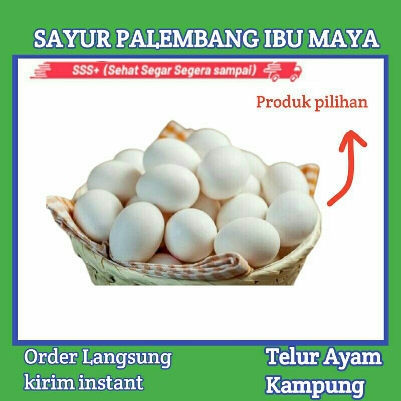 

Telur Ayam Kampung 1 Butir - Sayur Palembang ibu maya