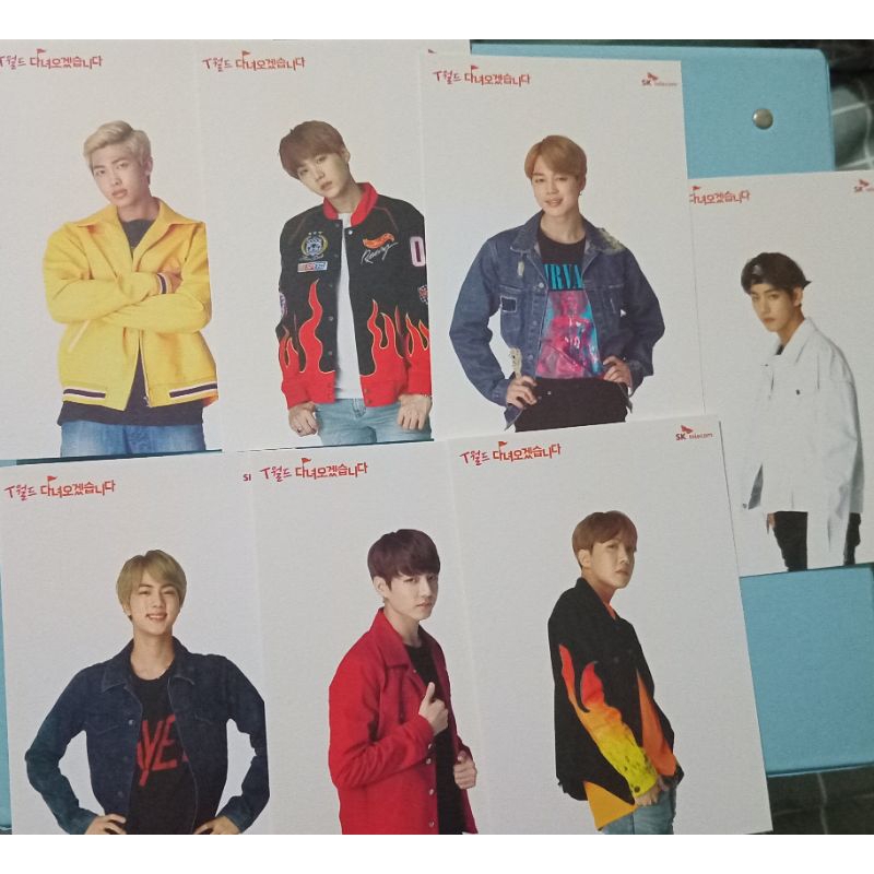 BTS - sk telecom postcard set (RM, Jin, Suga, J-Hope, Jimin, V, Jungkook)