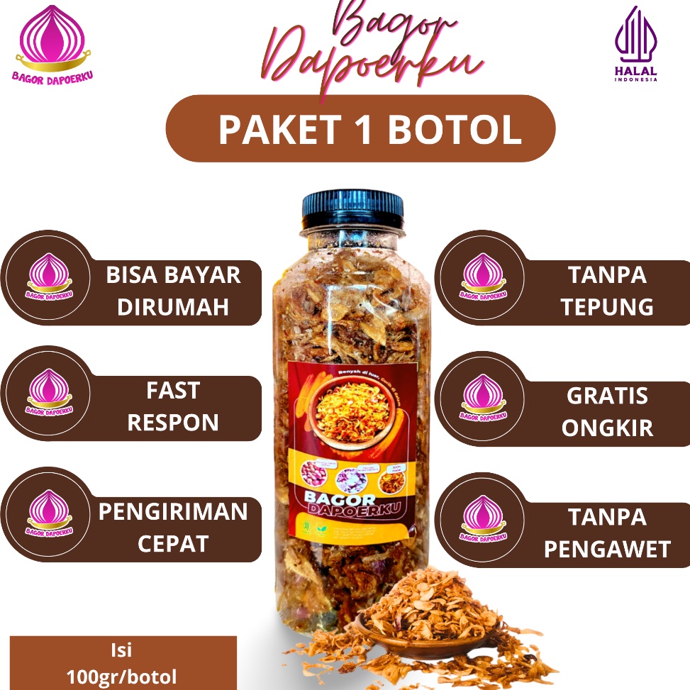 

Barang baru Bagor Dapoerku Bawang Goreng Premium Asli Kriuk dari Brebes Tanpa Tepung Renyah Penambah Rasa