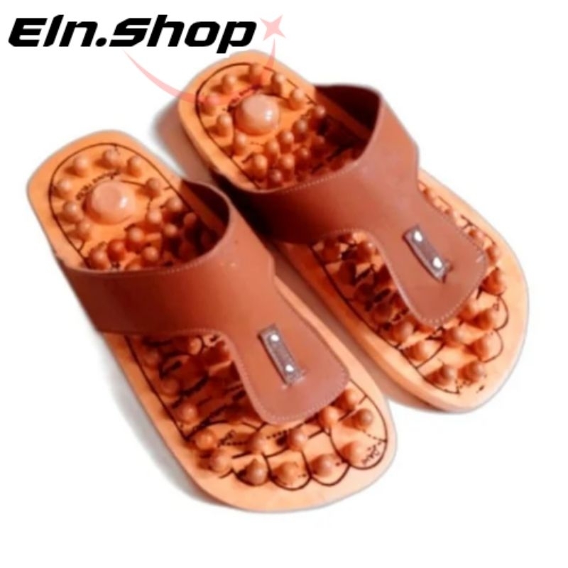 Sandal Refleksi Rematik Kayu / Sandal Rematik / Sandal kesehatan Pria/Wanita