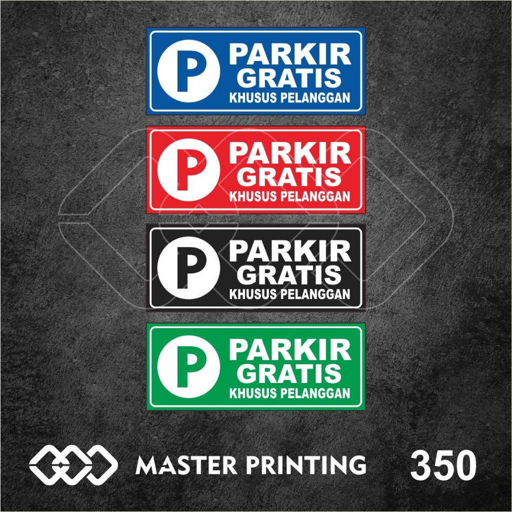 

350 - Stiker Parkir Gratis Khusus Pelanggan, Sticker Vinyl, Tahan Air, Termurah, dan Bisa Custom