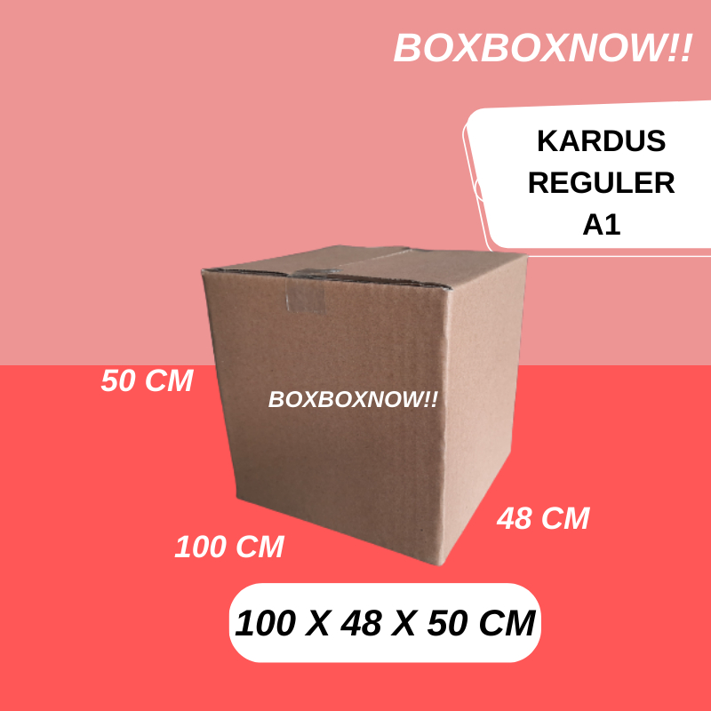 

100 X 48 X 50 CM KARDUS BOX POLOS KARTON PACKING JUMBO PINDAHAN DUS COKLAT BARU