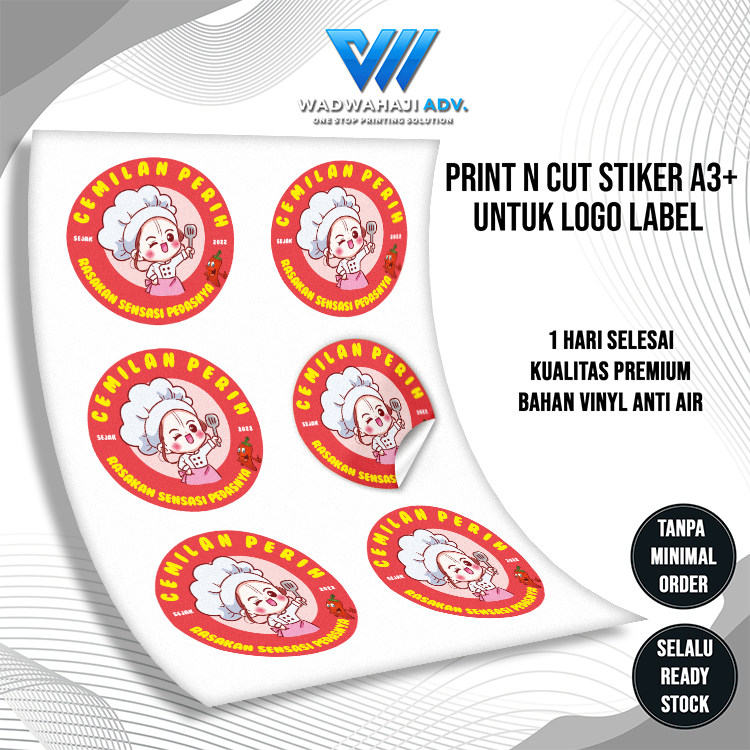 

Cetak Stiker logo A3+ logo label | Print n Cut logo a3