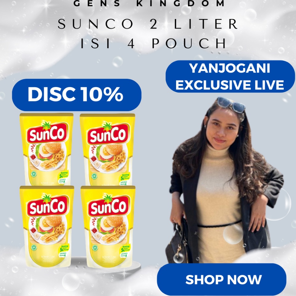 

Sale Oke MINYAK SUNCO 2 LITER ISI 4 POUCH KHUSUS LIVE YANJOGANI