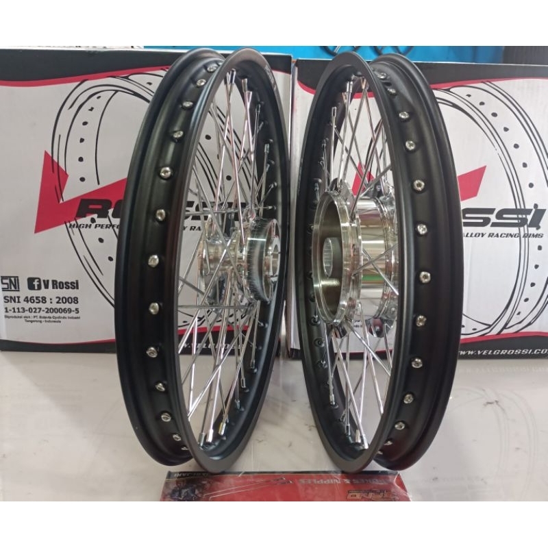 VELG MOTOR YAMAHA JUPITER Z VEGA R NEW JUPITER MX OLD/V ROSSI ORIGINAL RING 17X140 SEPASANG KOMPLIT