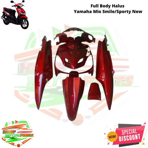 ECERAN SATUAN BODY HALUS YAMAHA MIO SMILE 2009 2010 2011 MERAH MAROON / BODY HALUS MIO SMILE