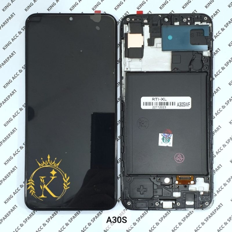 Promo 7.7 LCD TOUCHSCREEN FRAME SAMSUNG GALAXY A30S 2019 A307 ORIGINAL OLED