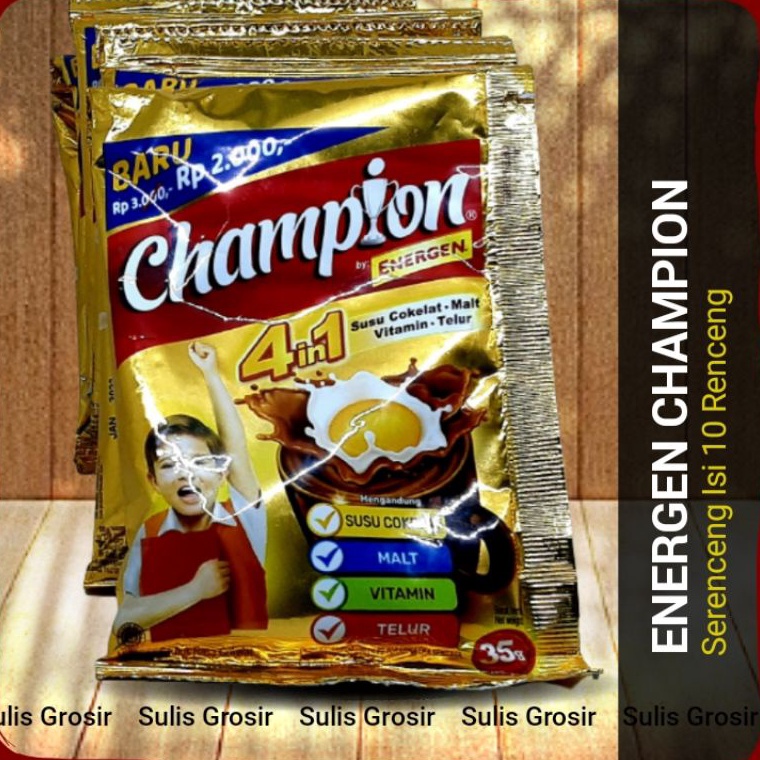 

Harga Bersaing Energen Champion Renceng Isi 1 Sachet