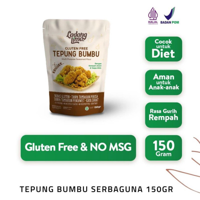 

Ladang Lima Gluten Free Tepung Bumbu Serbaguna 150g