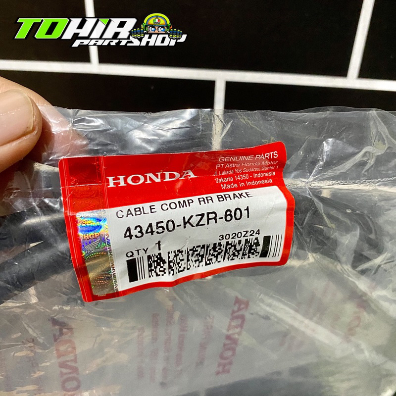 Kabel Rem Belakang Vario 125 FI 43450KZR-601 Non CBS Original
