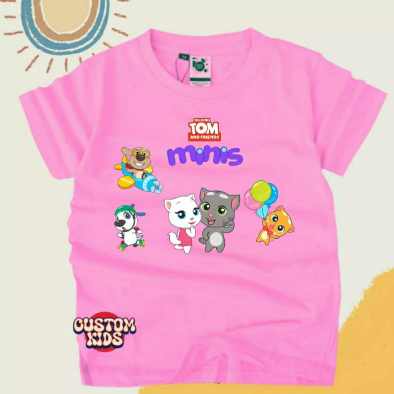 baju atasan kaos anak TALKING TOM AND FRIENDS MINIS