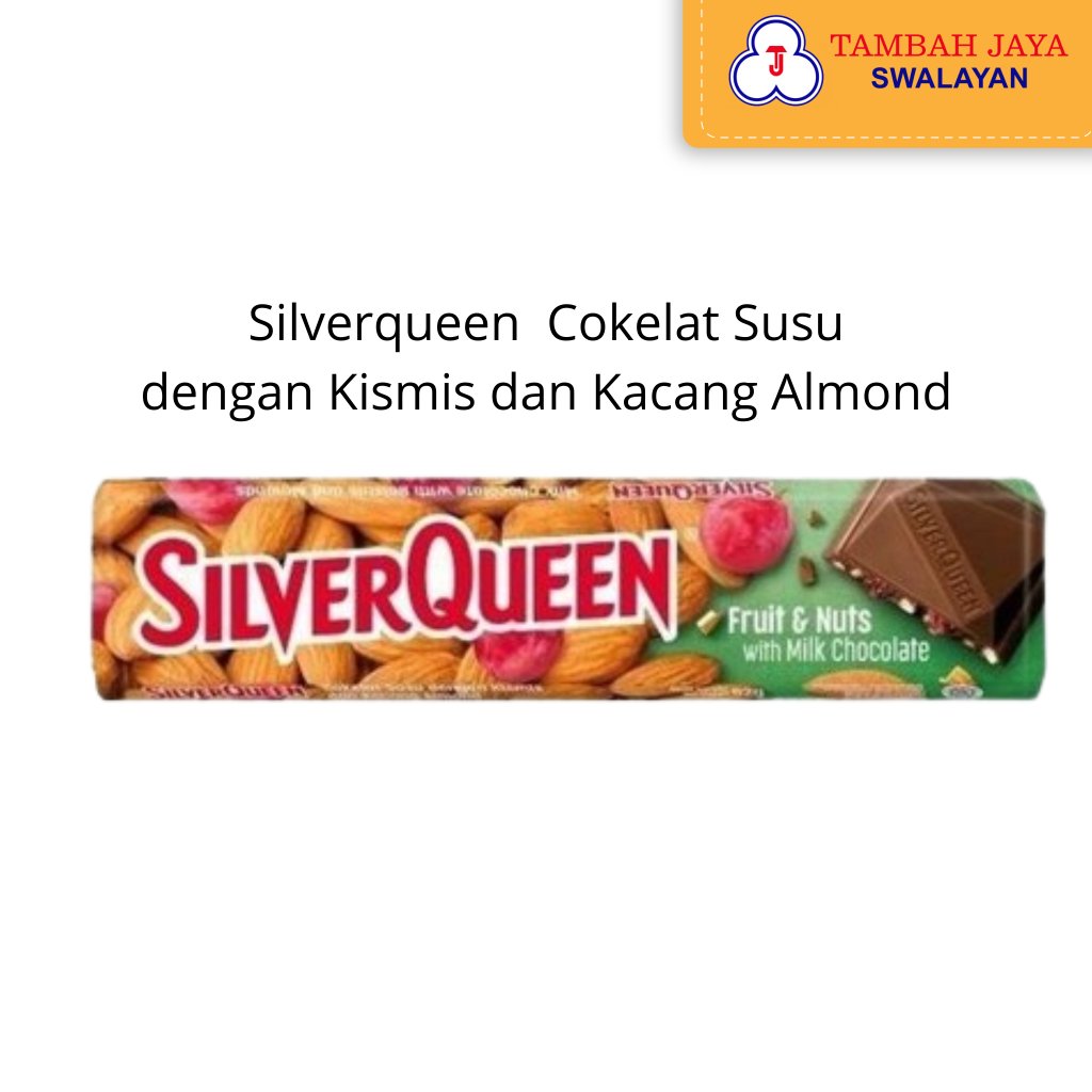 

SilverQueen Fruit & Nuts Milk Chocolate Bar dengan Kismis dan Kacang Almond 58gr