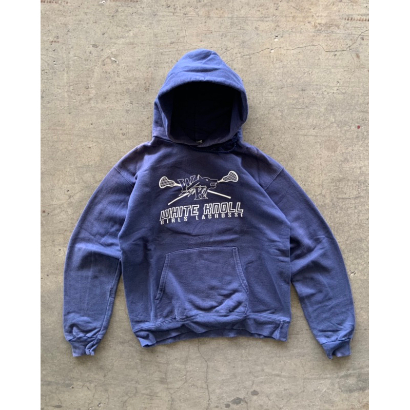 Vintage hanes faded navy hoodie