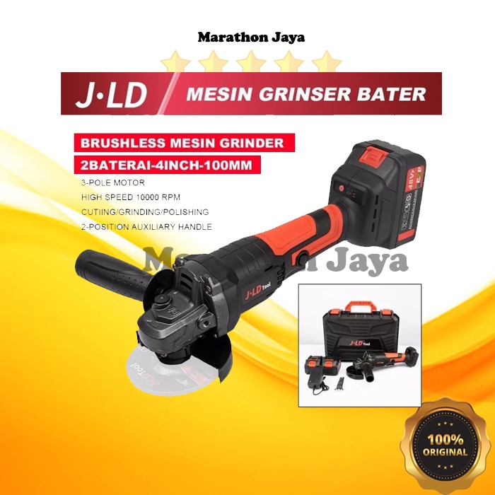 Cordless Angle Grinder JLD 88V Mesin Gerinda Baterai Tangan JLD 88V Gerinda JLD Tools