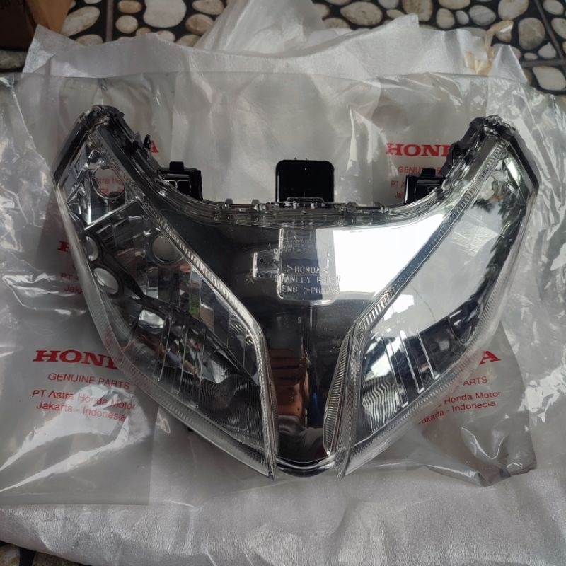 REFLEKTOR LAMPU DEPAN HONDA VARIO 110 TECHNO KARBU ORIGINAL AHM
