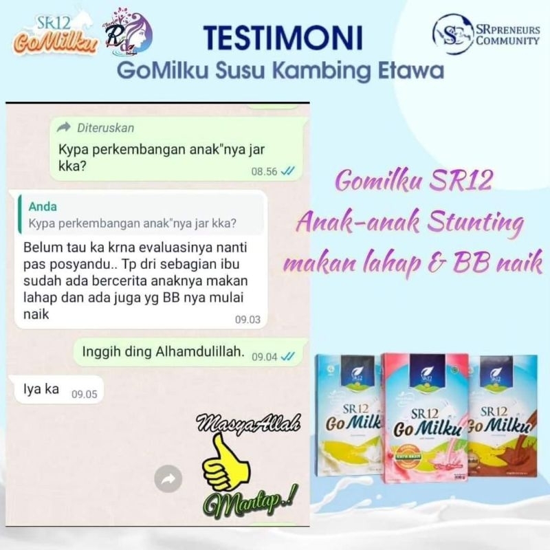 

Go Milku Sr12,Susu bubuk Kambing Etawa,tidak bau amis,halal, BPOM