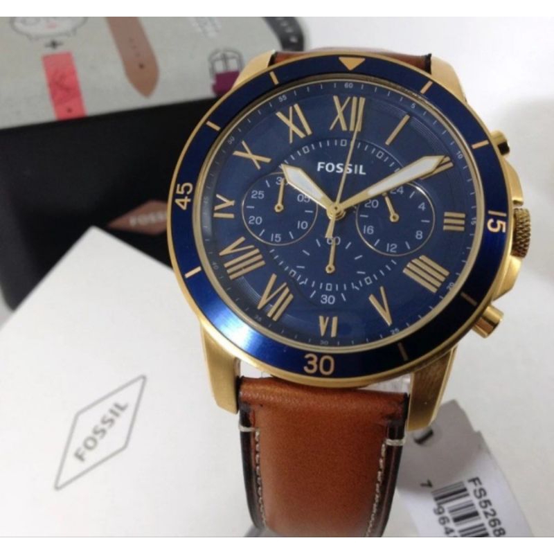 PRELOVED JAM TANGAN PRIA FS5268 LEATHER STRAP ORIGINAL