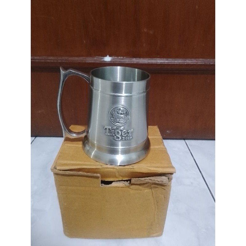 Gelas Beer Bir Stainles Pajangan Antik Tiger Langka Estetik