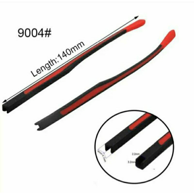 Karet Tangkai Batang Gagang Kacamata sepasang hitam merah