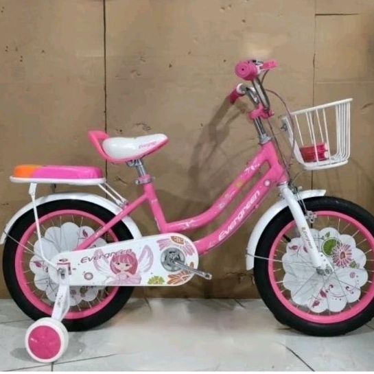 sepeda anak 12 mini Evergreen daisy.