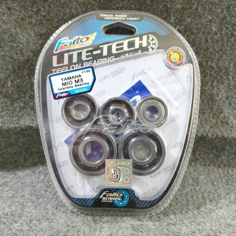 BEARING LAHER FAITO GEAR BOX TYPE LITE TECH BUAT MOTOR YAMAHA MIO M3 - MIO Z - MIO S - FINO 125