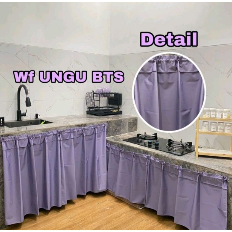 Gorden kolong dapur anti air waterfrop polos
