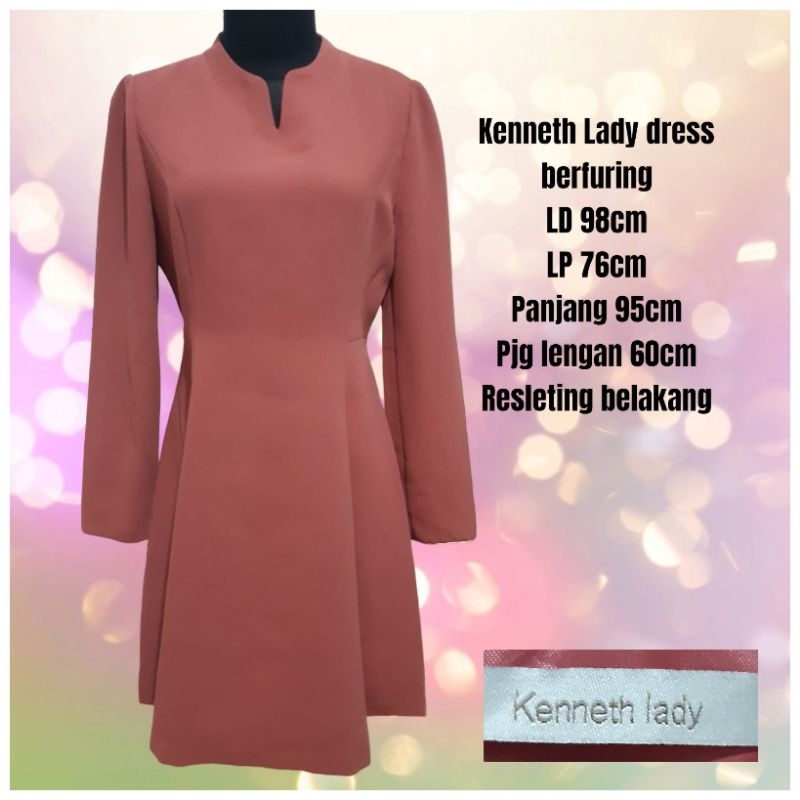 Kenneth Lady dress wanita berfuring