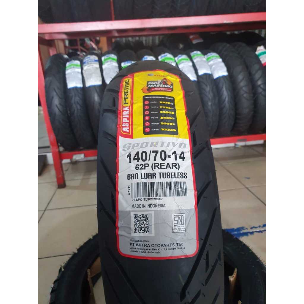 BAN ASPIRA PREMIO SPORTIVO 140/70-14 TUBELESS