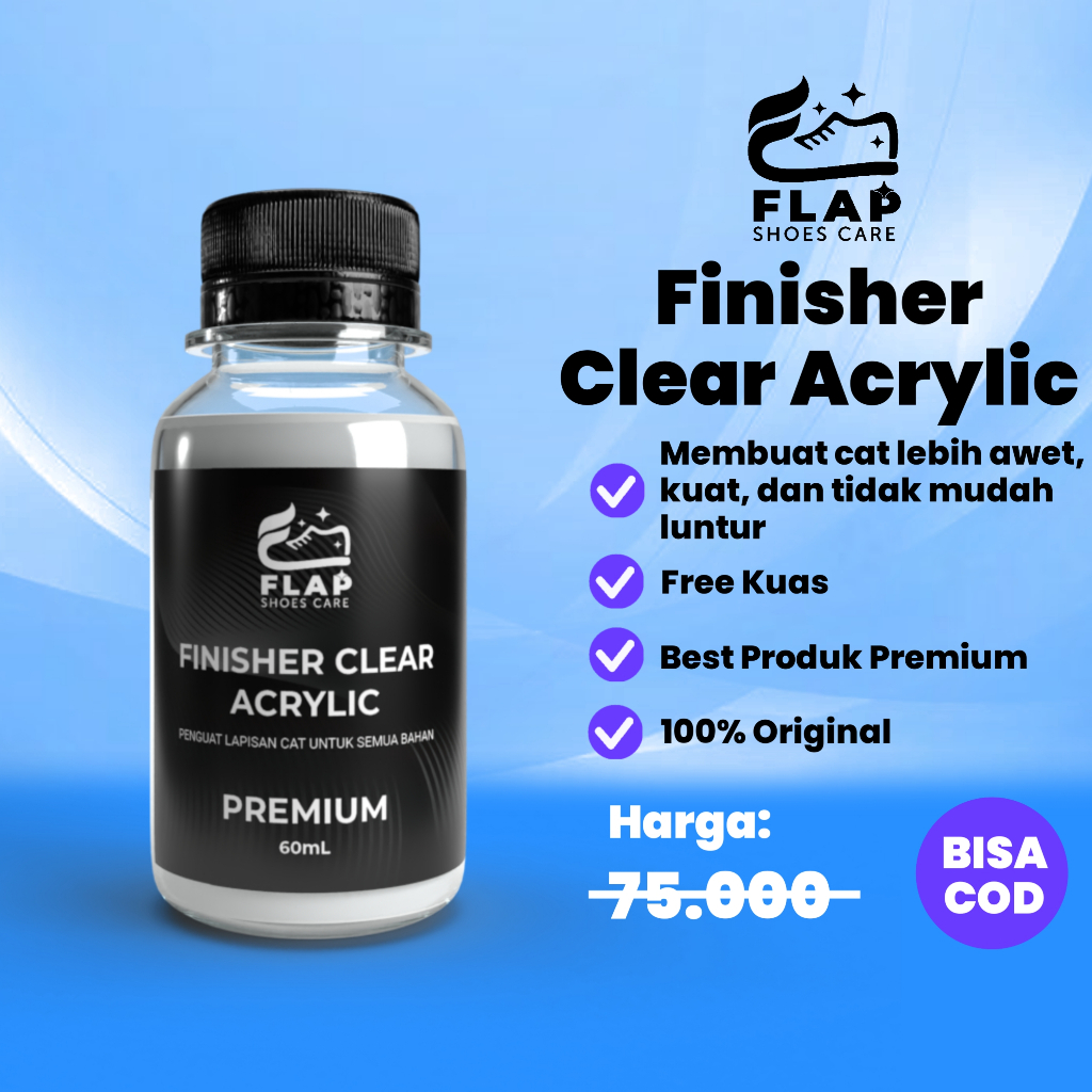 Finisher Clear Pelindung Cat Akrilik Acrylic Sepatu Kulit