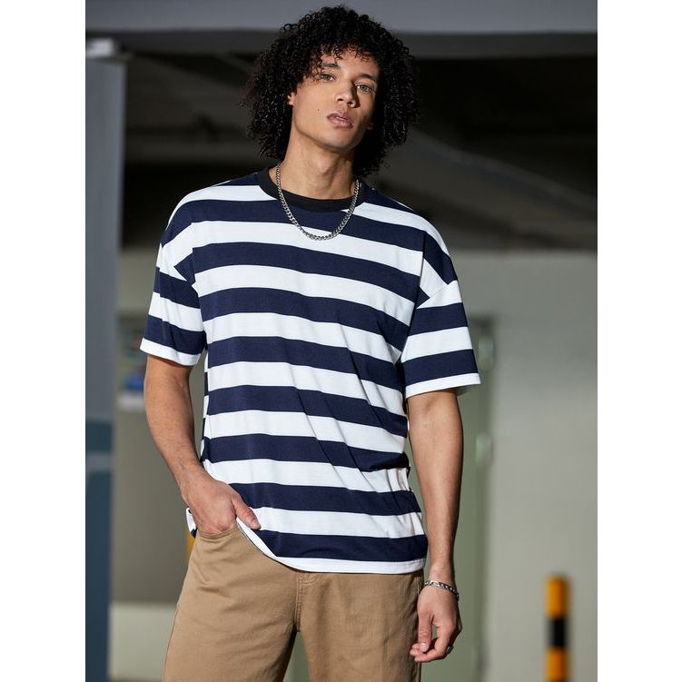 SIRAH - BAJU KAOS LENGAN PENDEK KAOS BELANG BELANG PRIA KAOS STRIP PRIA KAOS SALUR PRIA  WANITA TERB