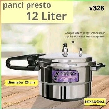 PRESTO VICENZA Pressure Cooker 12 Liter Second