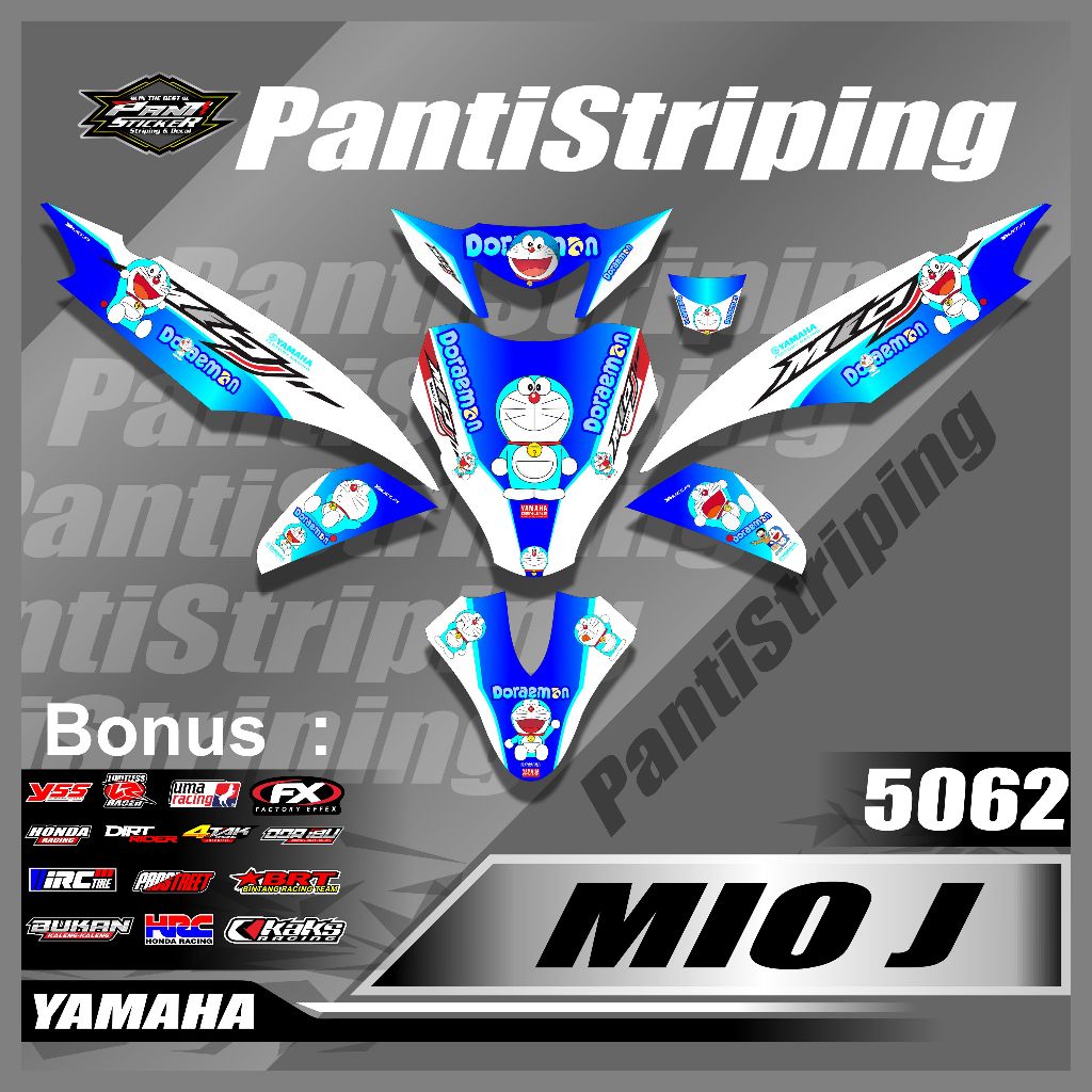 Stiker Striping Decal Mio J FullBody Variasi Full Body - Stiker Striping motor Mio J Variasi Desain 