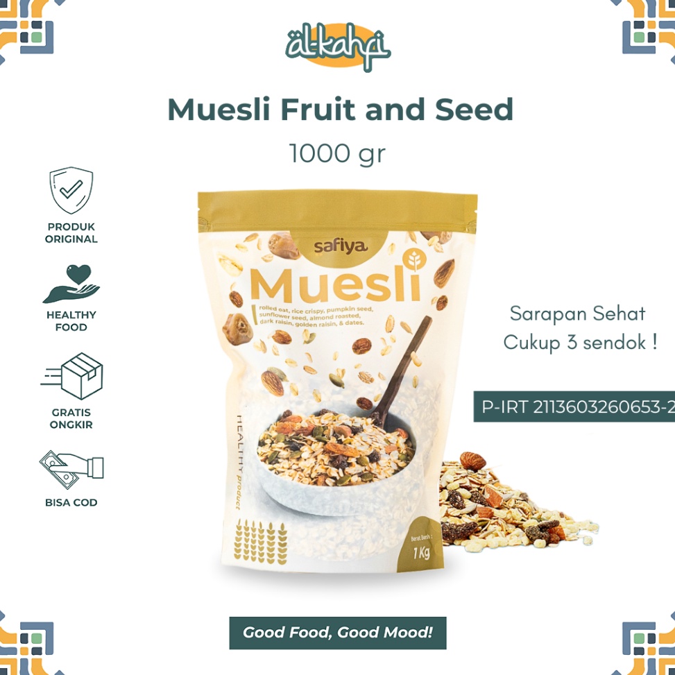 

Hanya untuk anda Muesli Safiya 1 Kg Sereal Makanan Ringan dan Sarapan Sehat Premium
