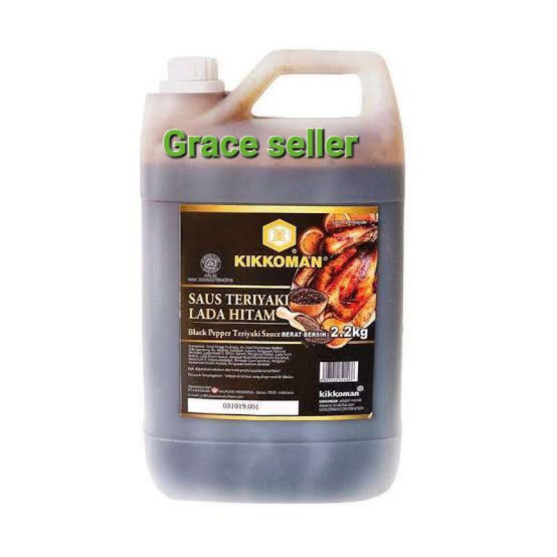 

Kikkoman teriyaki blackpepper sauce 2,2 kg/saus lada hitam/jerigen 2 liter