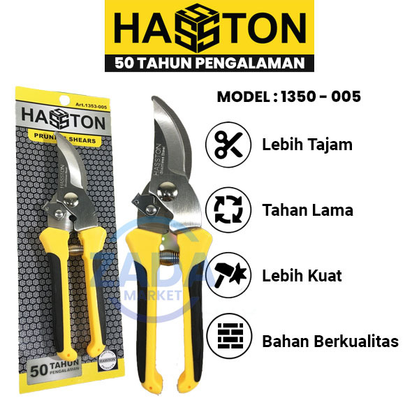 ZADA - HASSTON PROHEX 1353-005 Gunting Potong Dahan / Ranting Bunga Tanaman Stainless Steel Garden P