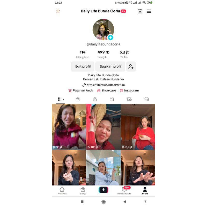 Akun Tiktok real Indonesia 500k followers