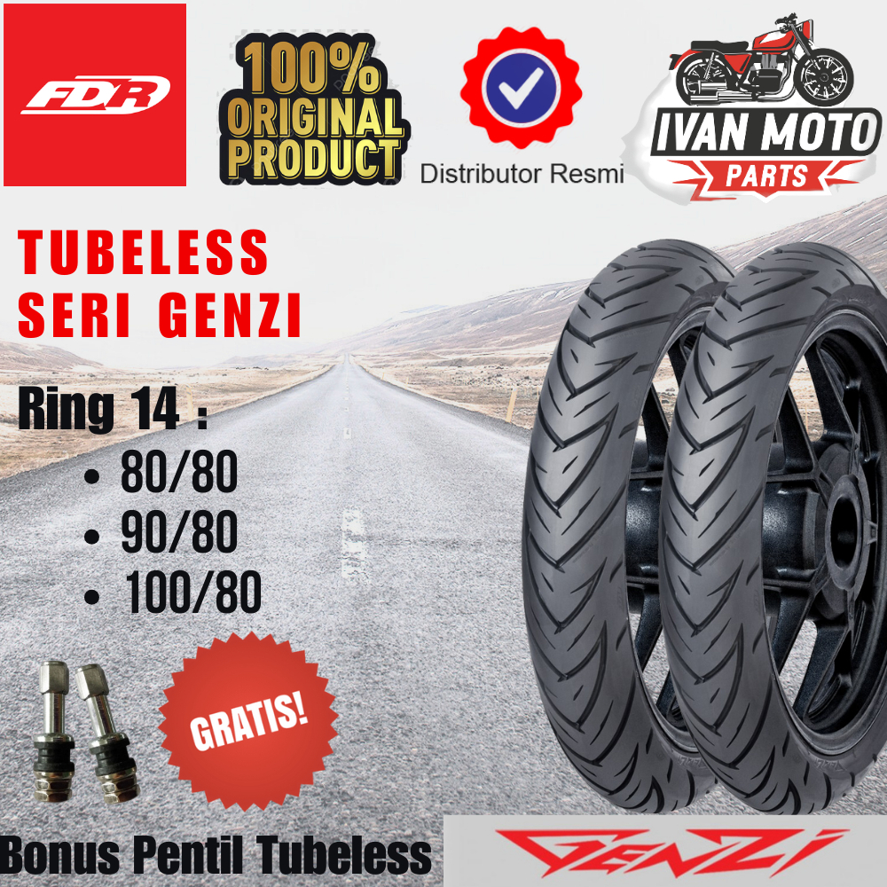 Ban FDR Genzi Ring 14 Ban Motor Matic Tubeless 100% Original All Matic Beat Mio Fino Scoopy