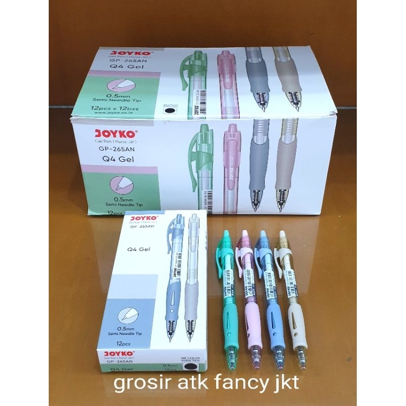 

( 12 Buah ) GP 265 AN Pulpen Pen Pena Gel Joyko GP-265 AN Q4 GEL 0.5 mm Pastel