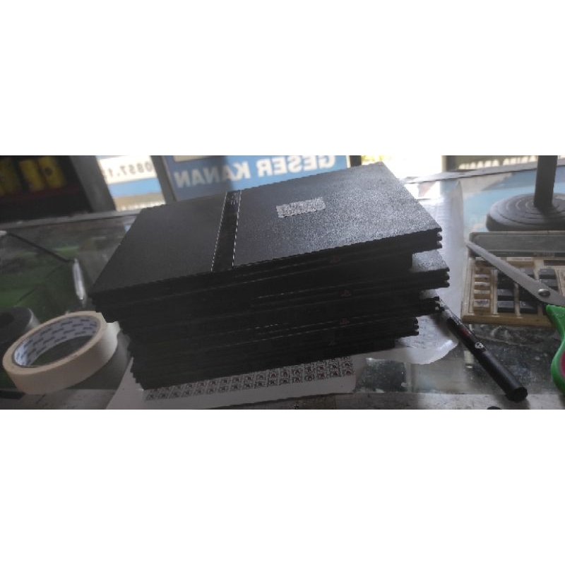 JUAL PS2 SLIM SILVER KENA IC POWER SERI 9 dan 7