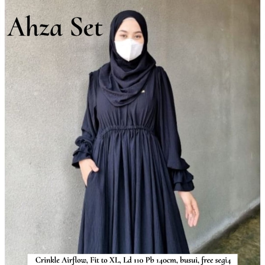 AHZA SET CRINKLE + HIJAB