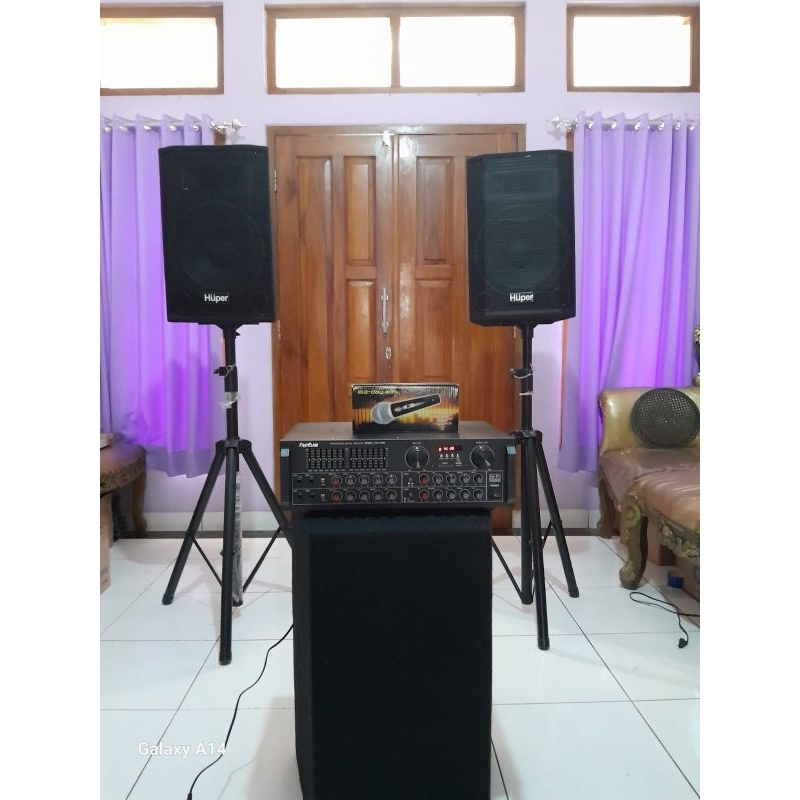Paket Sound lengkap 12 inch plus stand paket karaoke lengkap
