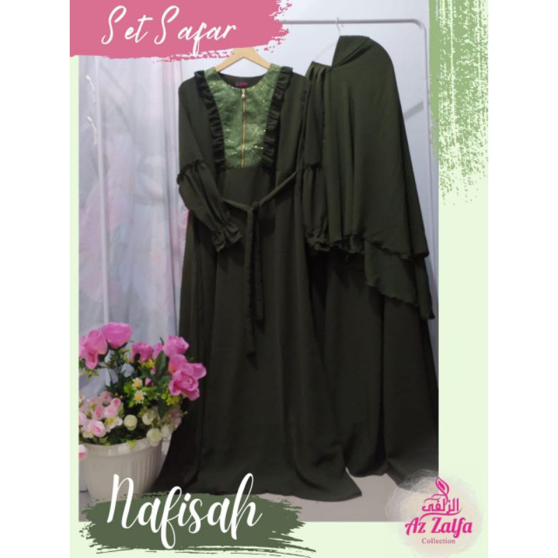 SUPER DEAL Set Safar Banat (READY dan PO) Model Terbaru size 9-14th // Set Gamis Anak Jilbab Cadar