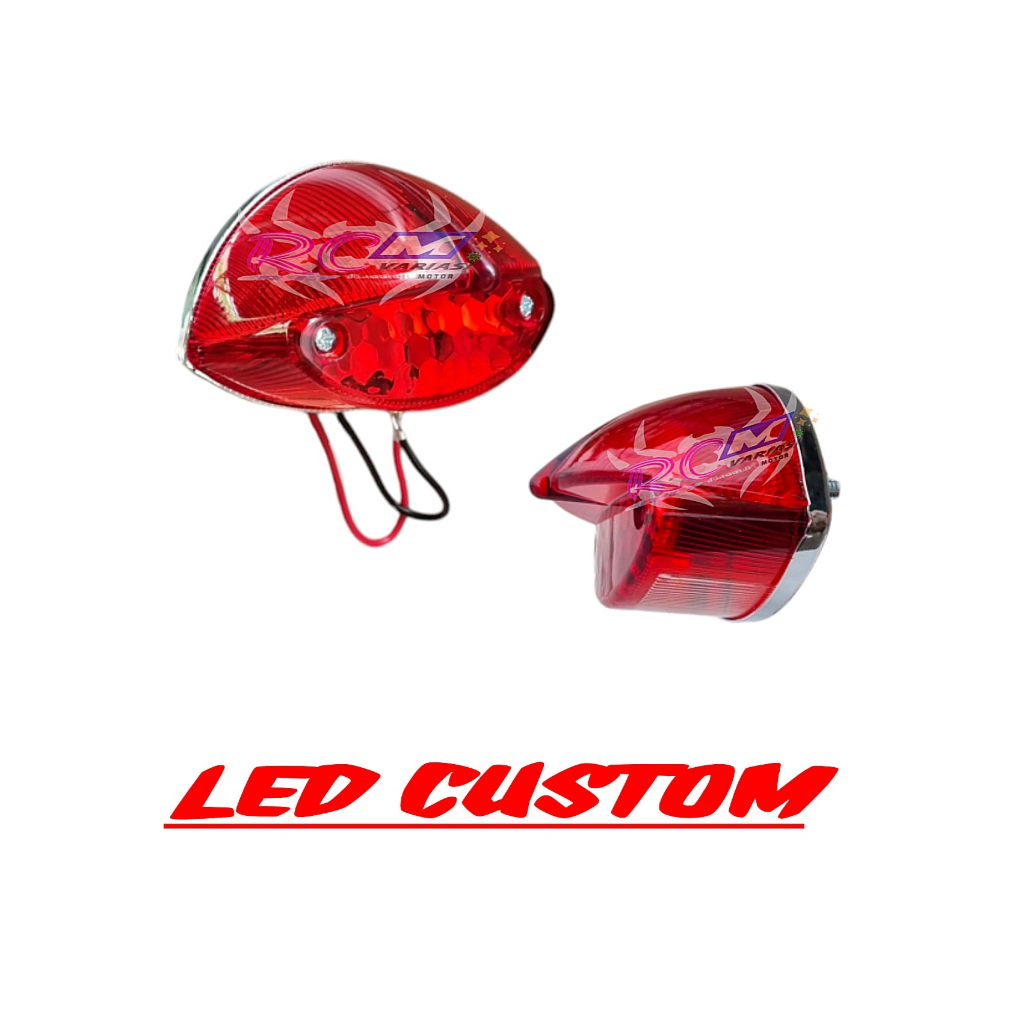 Stopan led  lampu belakang motor custom cb japstyle C70 universal stoplamp custom