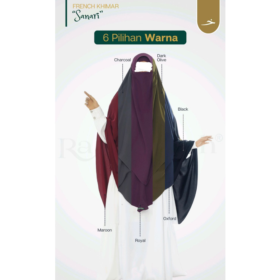 [BISA COD] FK SANARI BY KHADIJAH INDONESIA / FRENCH KHIMAR / FK INSTAN / FK KARET ANTI PUSING