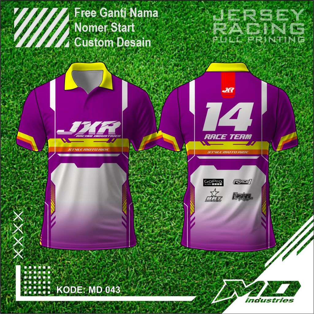 Jersey Balap Desain Keren - Baju Balap Racing Printing - Jersey Simple Keren