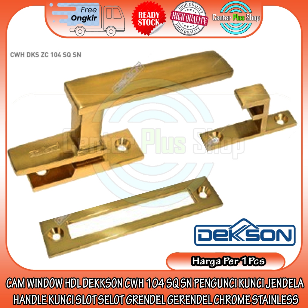 CAM WINDOW HDL DEKKSON CWH 104 SQ SN PB GOLD DEKSON PENGUNCI KUNCI JENDELA JENELA JENDILA DEKSON HAN