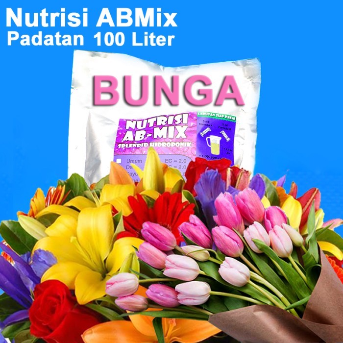 Nutrisi ABMix Hidroponik Padat 500ml Bunga AB Mix